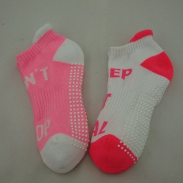 YS-84 Custom Soft Half Terry Pilate Grip Socks/Anti-slip Acrylic Ankle Socks