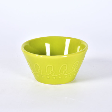 Snacks Ceramic Molhos Mergulhando Bowls com Suporte de Ferro