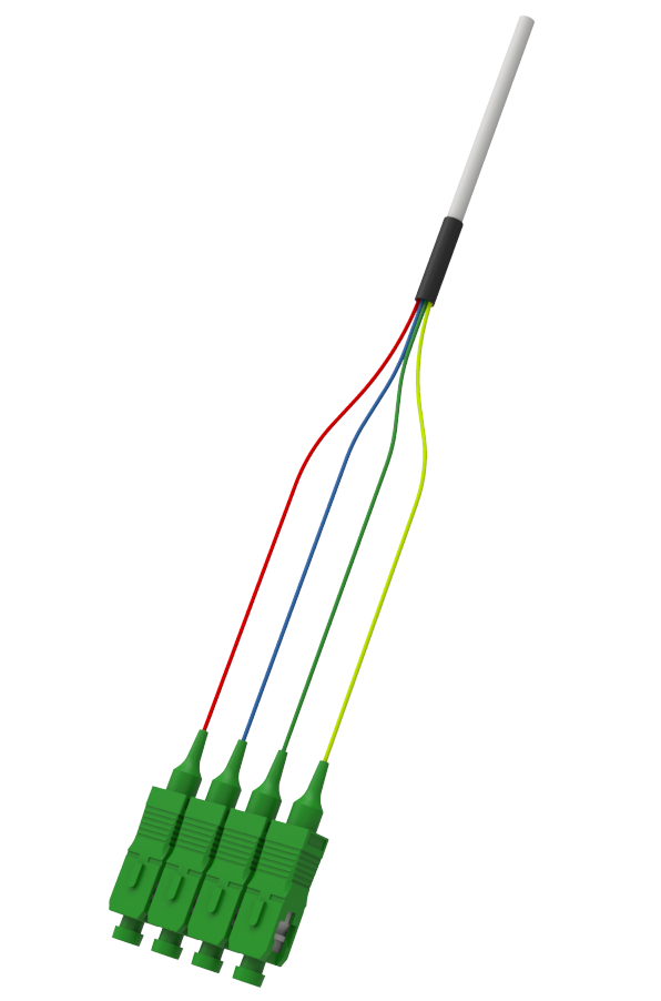 Conjunto de cable de caída de micro-bundir de fibra óptica