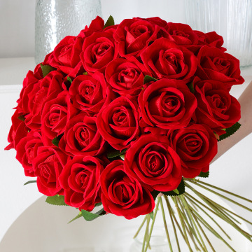 Hot Selling Artificial Long Stem Rose Flowers for Home and Office Decor