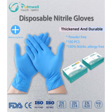 Top quality disposable blue nitrile glove