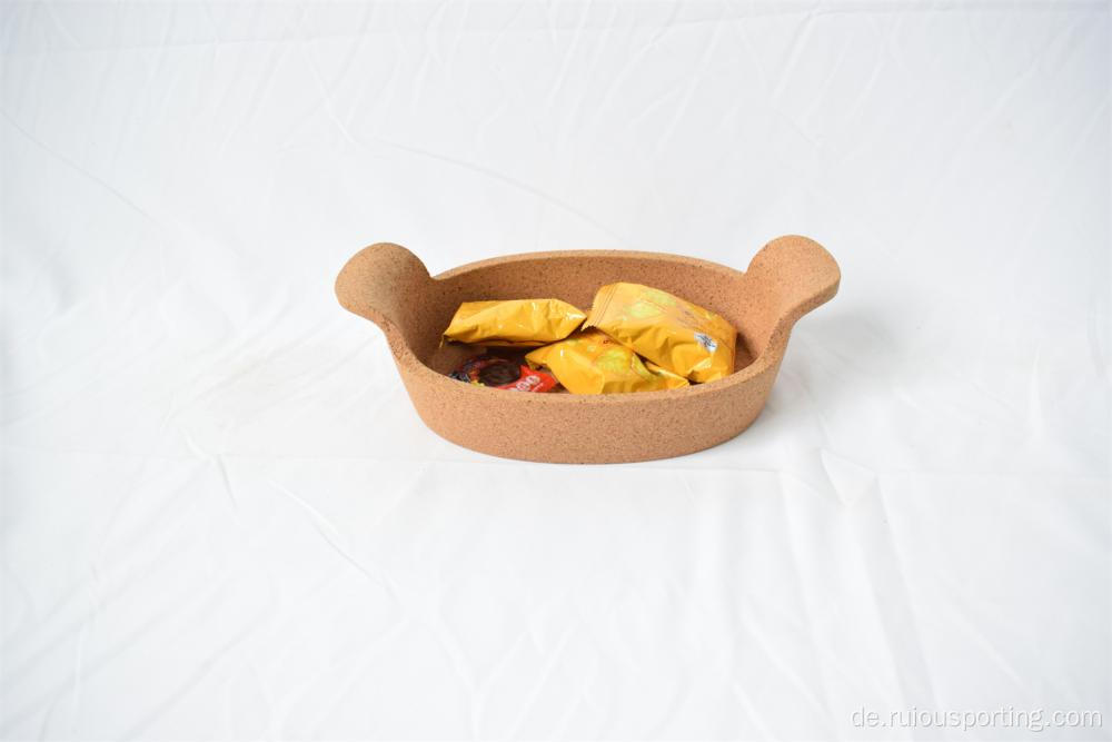 Umweltfreundliche Kork -Lagerschale für die Organisation von Küche