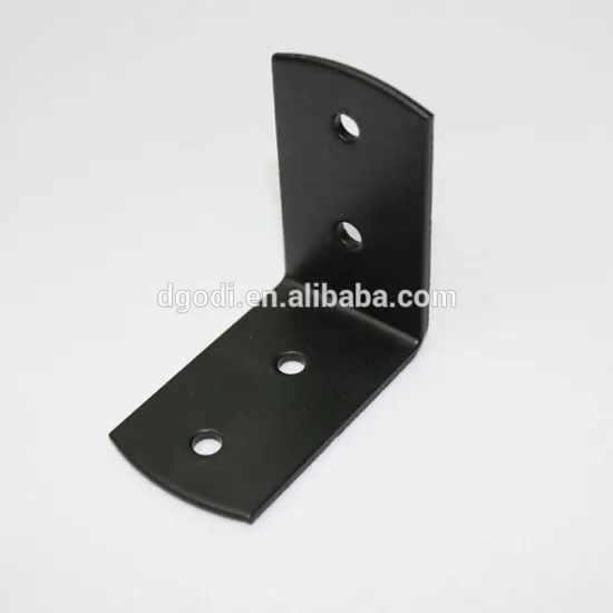 Custom l shaped black metal angle brackets