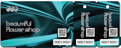 3 up Qr Code Keytag Barcode Plastic Card