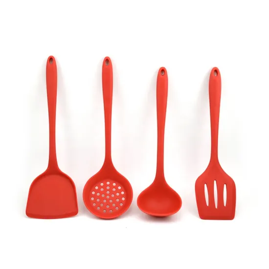 4-Piece BPA-Free Kitchen Utensil Set: Non-Stick Silicone Spatulas and Other Gadget Accessories
