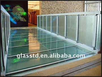tempered glass aisle for internal walkways between floors