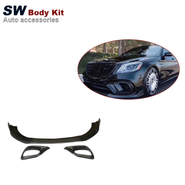 Kohlefaser-Front-Stoßfänger-Lippe für die Mercedes S-Klasse W222 S63 S65