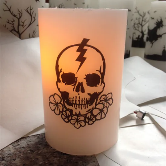 halloween skull candles for decoration