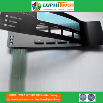 Telecommunication Equipment Rubber Keypad PET Overlay Switch