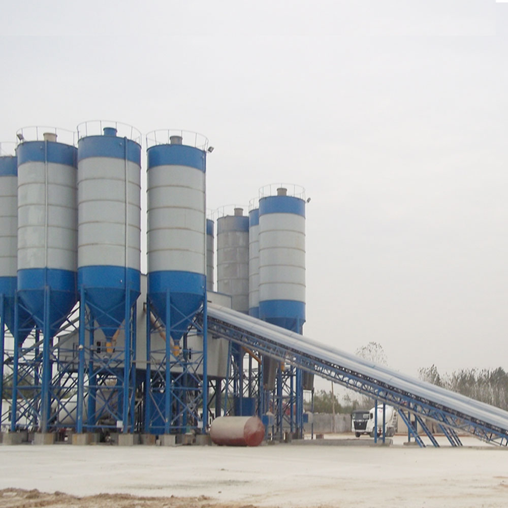 Long service 60m3 stationary concrete batching plant