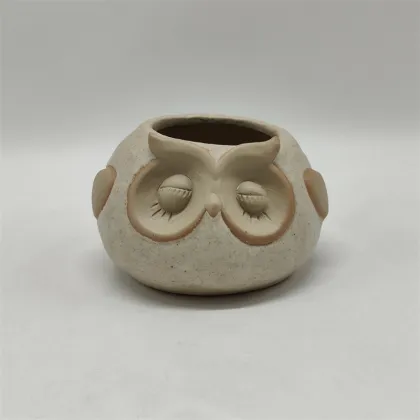 Owl Shaped Ceramic Planter