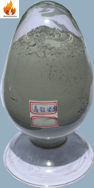 High alumina refractory mortar