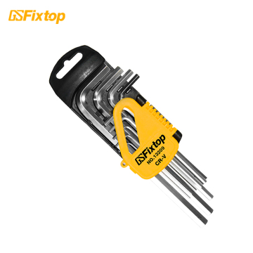 Factory Direct Hex 6150 Allen Key Set - 9pcs Black Plastic Clip T Handle Wrench