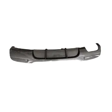 MP Style Rear Diffuser Carbon Look Unilateral Double Out Rear Bumper Lip for BMW E90 M-Tech