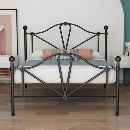 2021 Minimalist Wrought Iron Bed for Bedroom Furniture