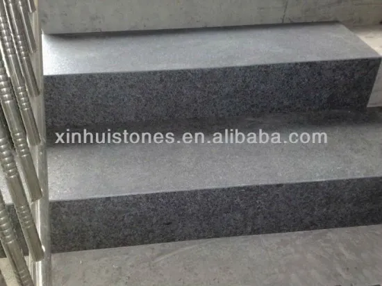 G684 black basalt flamed stair/step