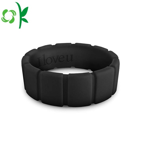 Cool Unique Silicone Men Ring Fashion Runda Ringar