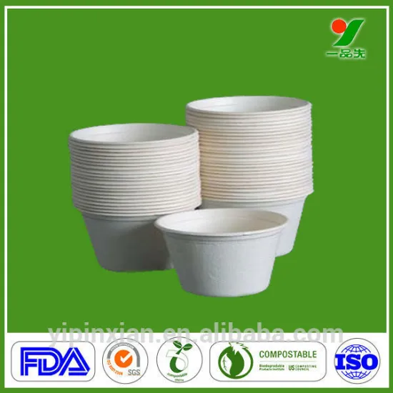 Creative design biodegradable disposable paper dessert bowl