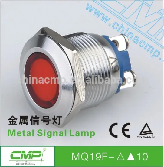 CMP metal stainless steel anti-vandal IP67 19mm dual led indicator light