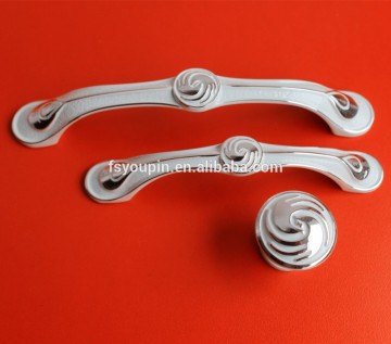 Ivory Classical Zinc Alloy Cabinet Pull Handle & Round Knob for Furniture