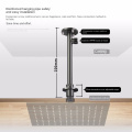 Luxury Black Rain Shower Thermostatic Bathroom Shower Set