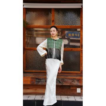 Shisanchai Grassland Post Road Brocado De Seda Borla Nube Hombro