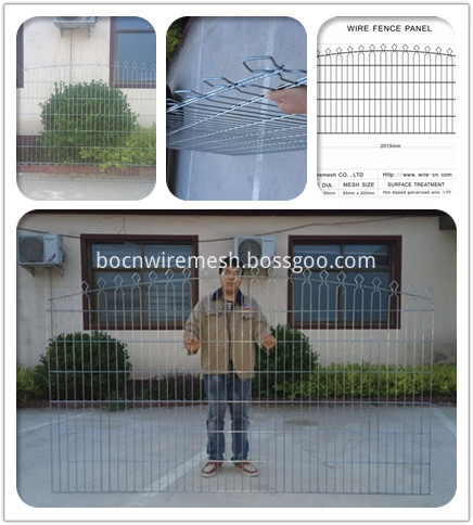 double wire decorative fence panel