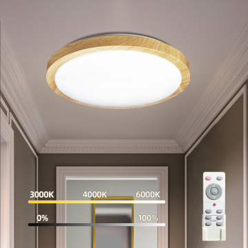 Japan PSE Certified 30W Wood Grain Frame D330mm Corridor Ceiling Light