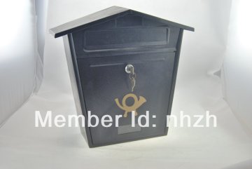 garden wall mounted metal post box with secure lock system