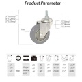 3 Inch 5 Inch Thread Stem TPR Wheels