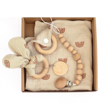 Bamboo Cotton Knit Stretchy Baby Headband and Comforter Blanket Set