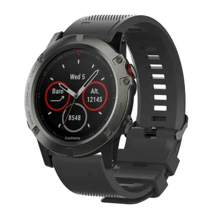 Garmin Fenix 5X/5S Plus Fly-Resistant 3HR Quick Release Silicone Strap Replacement