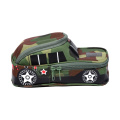 Car shape camouflage pattern polyester fabric large capacity pen bag for children