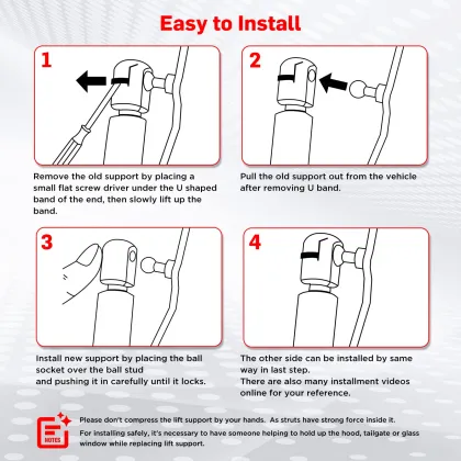 Gas Shocks Struts Lift Support for Leer Camper Shell Truck Topper Rear Window Pickup Toolbox Lid Door