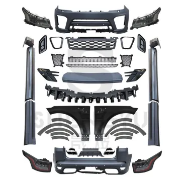 RANGE ROVER SPORT 14-17 Upgrade Parts for 18-21 SVR: Bumpers, Side Skirts, Auto Lamps, Fenders
