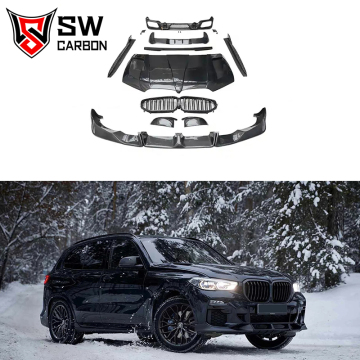 BMW G05 X5 2019 Kit per il corpo in fibra di carbonio - labbro anteriore, griglia, spoiler del cofano, diffusore