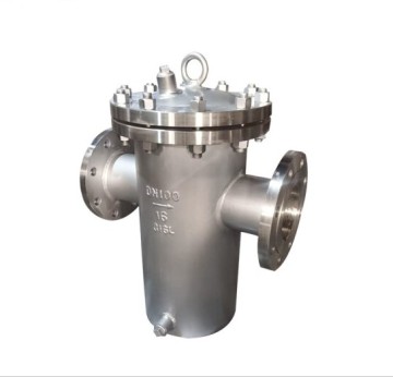 T Type Stainless Steel Basket Strainer Filter Housing 60 Micron