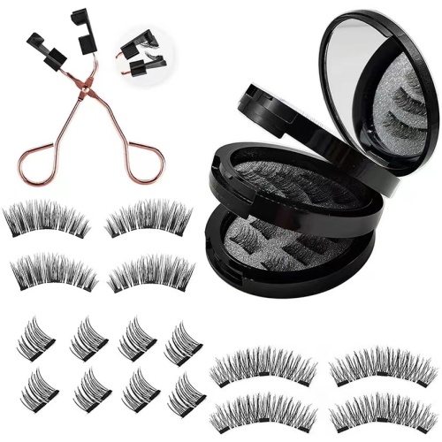 China magnetic eyelash sets strip magnetic lashes with curler Factory