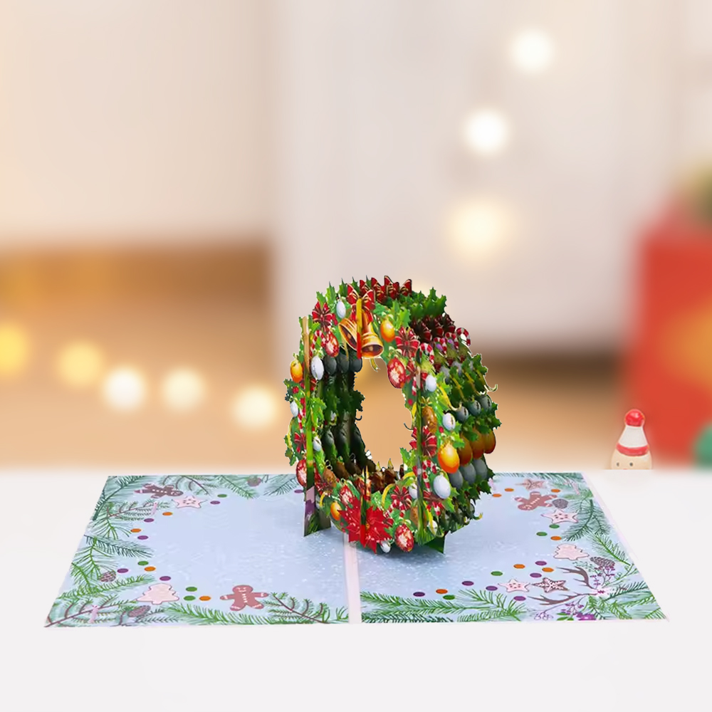 Christmas Wreath 3D Pop Up Card