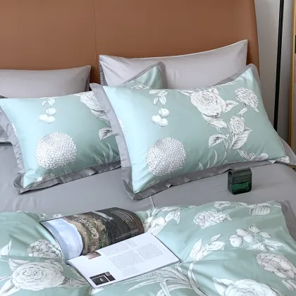 Floral Printed Modern 1000tc Egyptian Cotton Crib Bedding Set