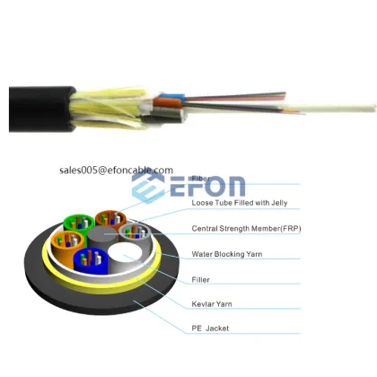 Outdoor Fiber optic cable: 120M Span, 12/24/48 Core Price per 1KM - YOFC, FiberHome