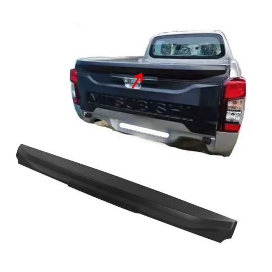 Matte Black Rear Tail Gate Spoiler Guard Lip for Mitsubishi L200 Triton MQ MR 2019-2020
