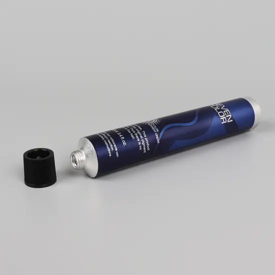 Custom Cosmetic Hair Color Dye Collapsible Aluminium Tube