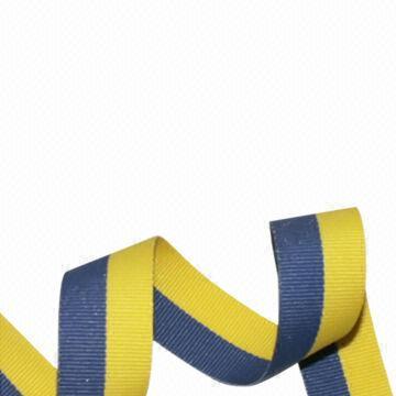 100% Polyester Stripe Grosgrain Ribbon with Various Colors and Widths Available