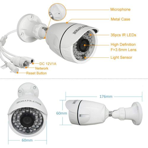 H.264 1.3MP IR Bullet Video Surveillance IP Camera