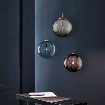 Modern Simple Style Glass Ball LED Pendant Light