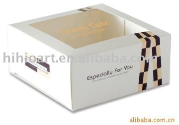 Square Food Grade Cheese Cake Box with Clear Window-E Element