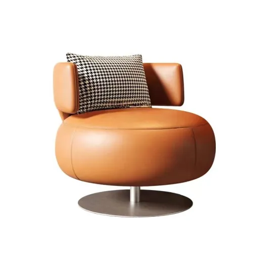 Modern Nordic Rotating Armchair: Versatile Leisure Chair for Home and Hotel Use