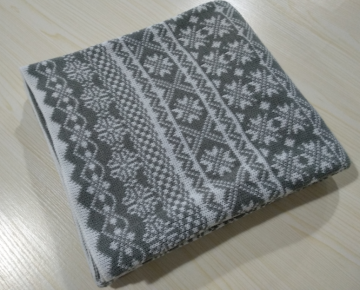 Fashion Knitted Jacquard Blanket