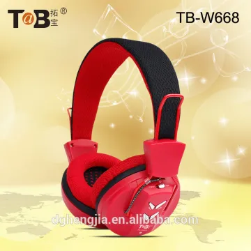 Best design wireless sport mp3 sd card slot headphones with fm radio